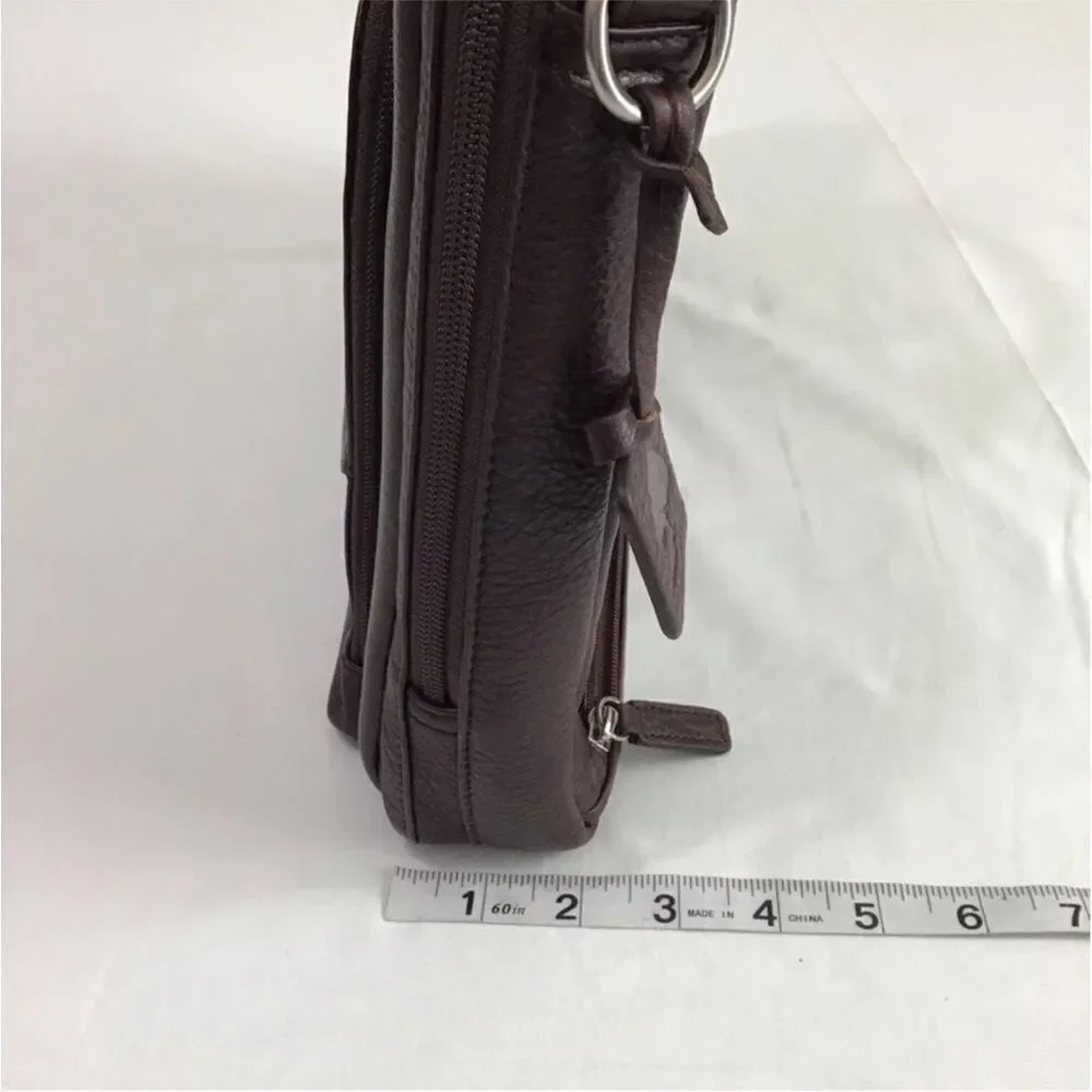 Levenger Brown Laptop Bag Briefcase Adjustable Shoulder Strap